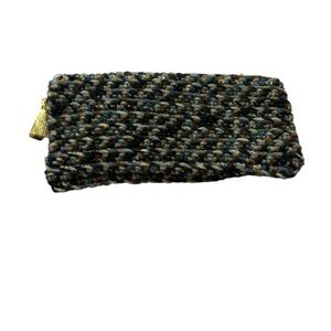 Handcrafted Black and Brown Clutch